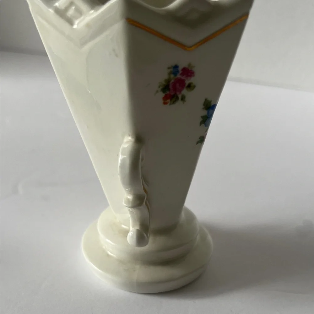 Small‎ Floral Vase with Handles Made in Slovakia